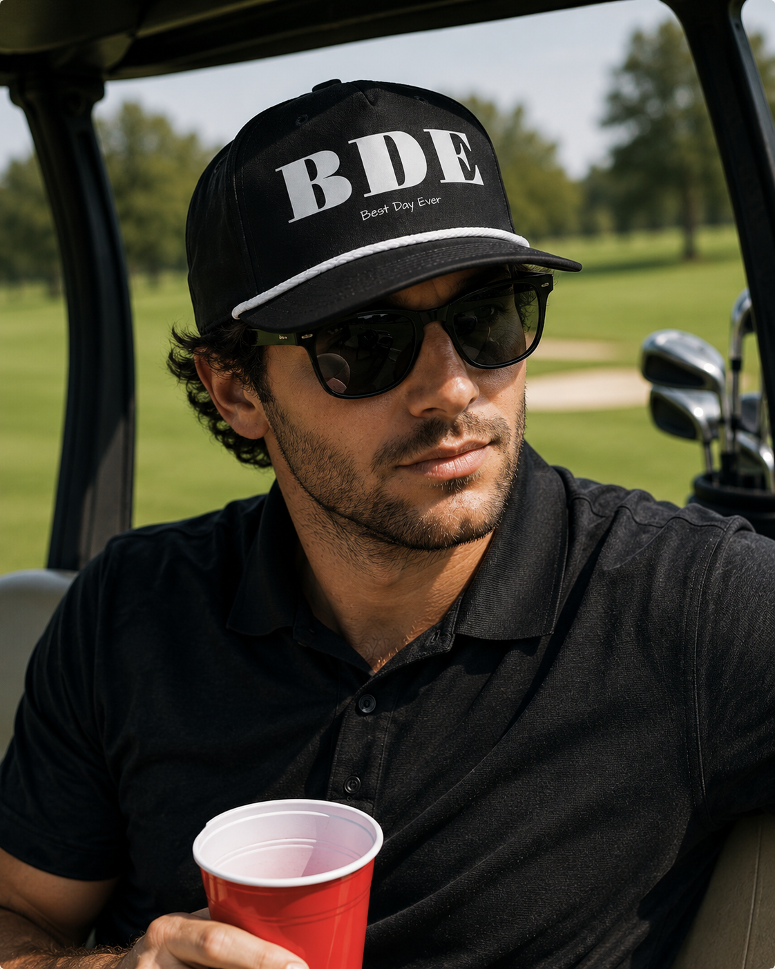 BDE Best Day Ever Golf rope cap